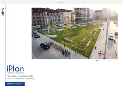 Screenshot einer Website für das Planungsbüro iPlan